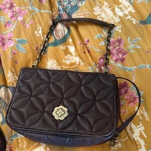 Eric Javits Dark Brown Quilted Shoulder Bag